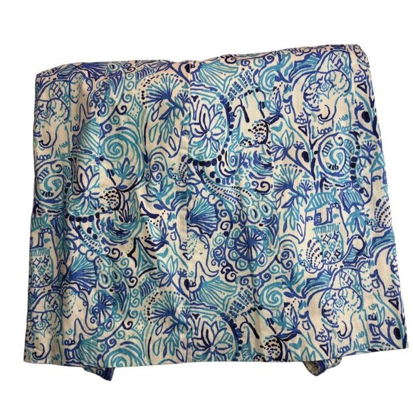 Lilly Pulitzer Alyssa Blue Shift Mini Dress Lucky Trunks Embroidered, Size 12 - Picture 7 of 8